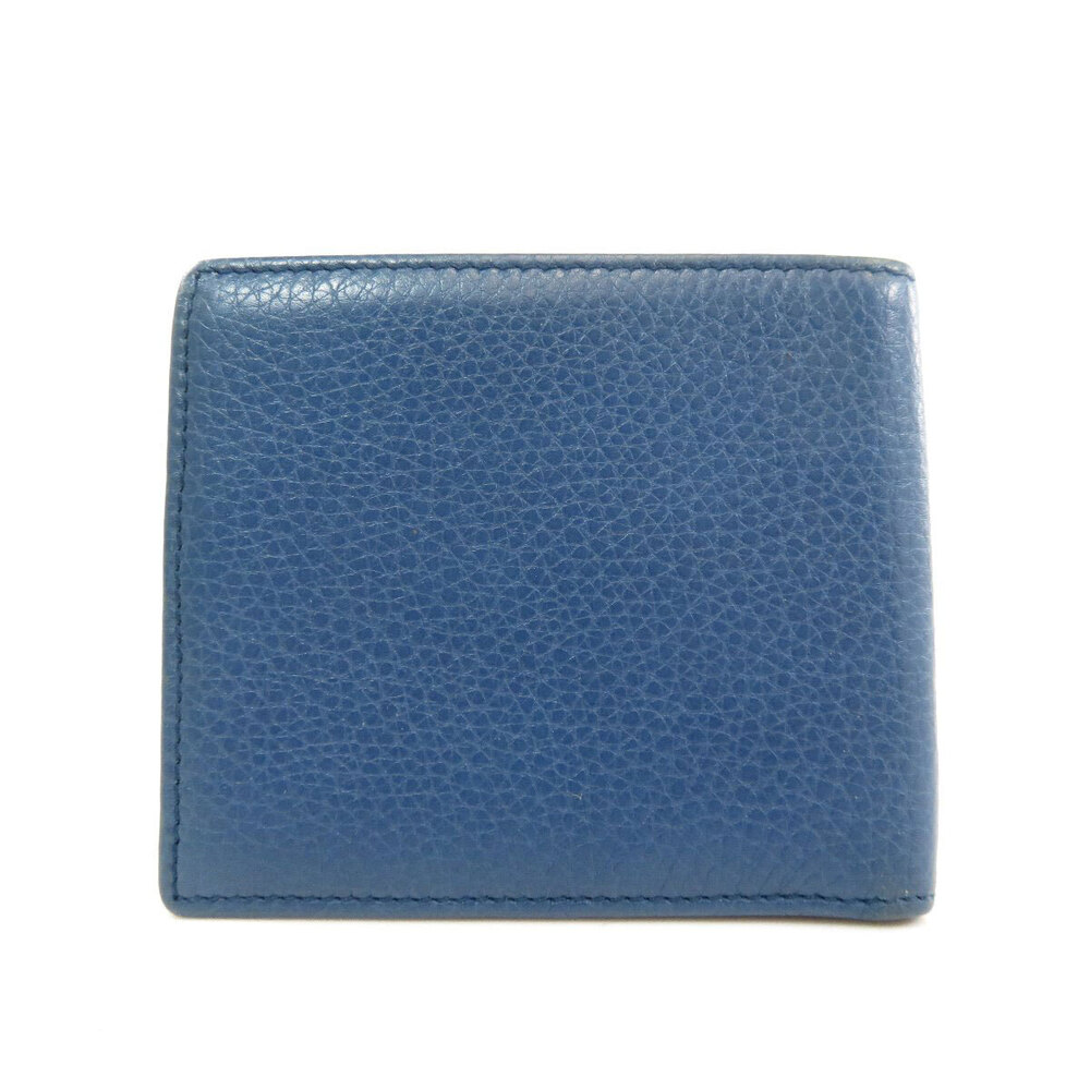 Gucci Leather Interlocking coin GG fold Wallet pocket Bi Black